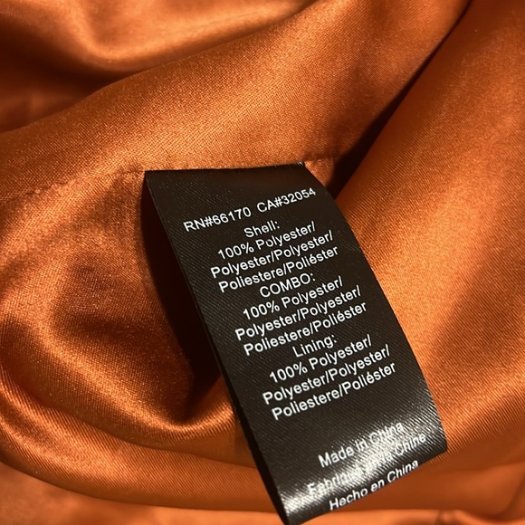 Hutch Anthropologie Bowie Faux Fur Coat Jacket in orange size XXS NWOT - Picture 11 of 11